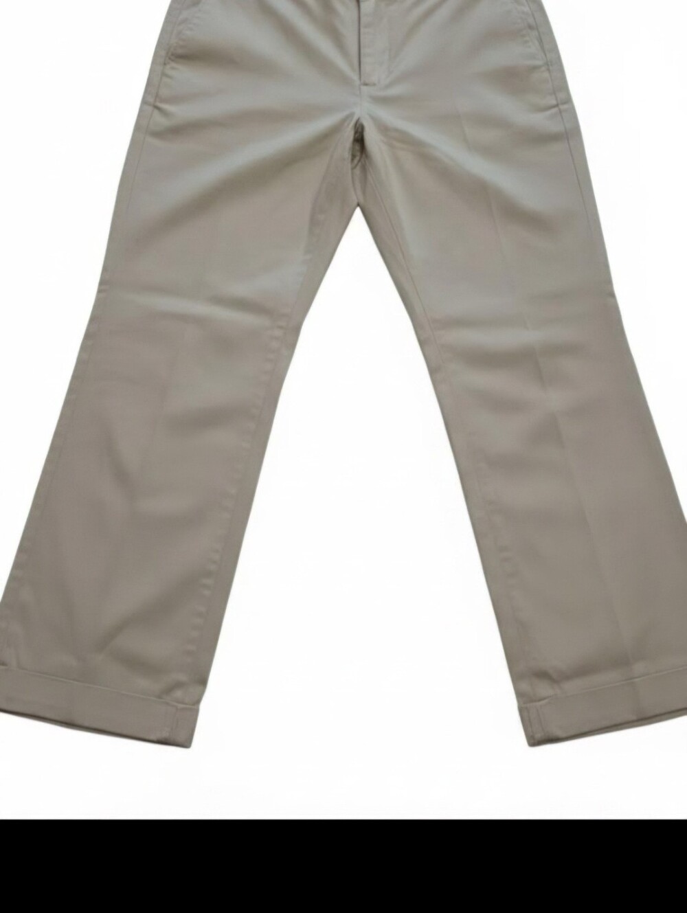 Talbots Women's Light Beige Straight-Leg Trousers
